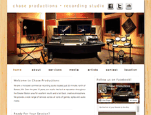 Tablet Screenshot of chaseproductions.net